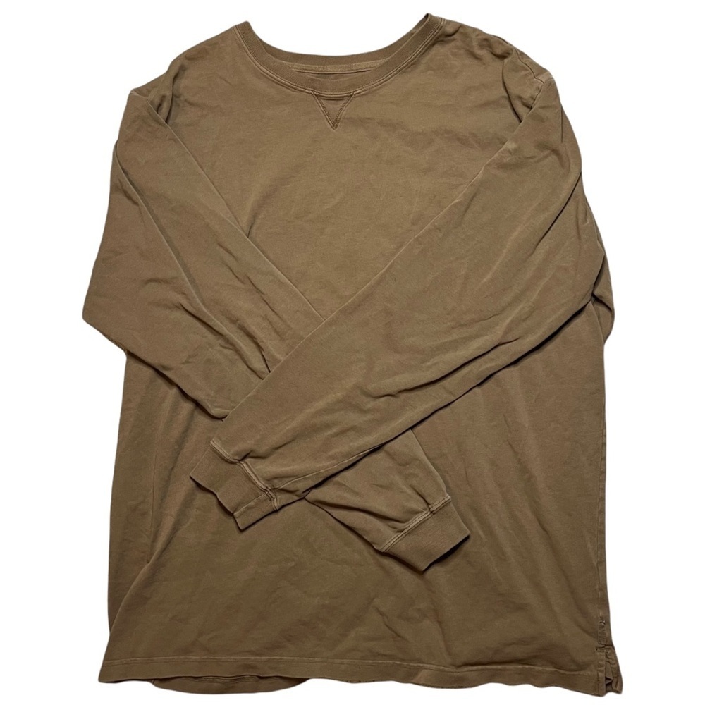 Woolrich tan cotton long sleeve crewneck t shirt size XXL